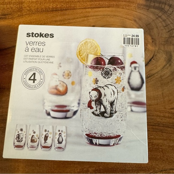 Stokes Polar Bear 4 Glass Set New In Box - Picture 3 of 12